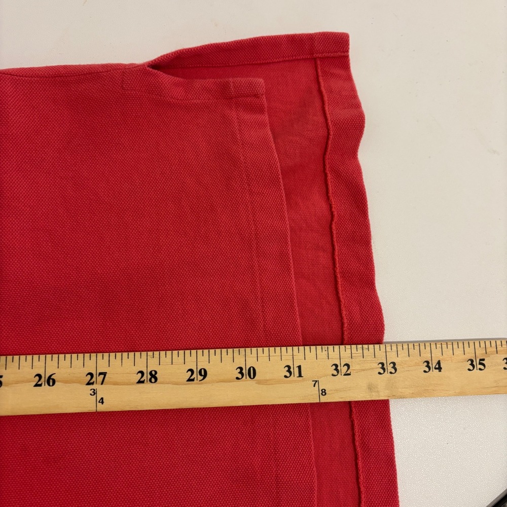 Polo Ralph Lauren Short Sleeve‎ Polo Shirt Mens Size Large Red Cotton Green Pony - Picture 5 of 8